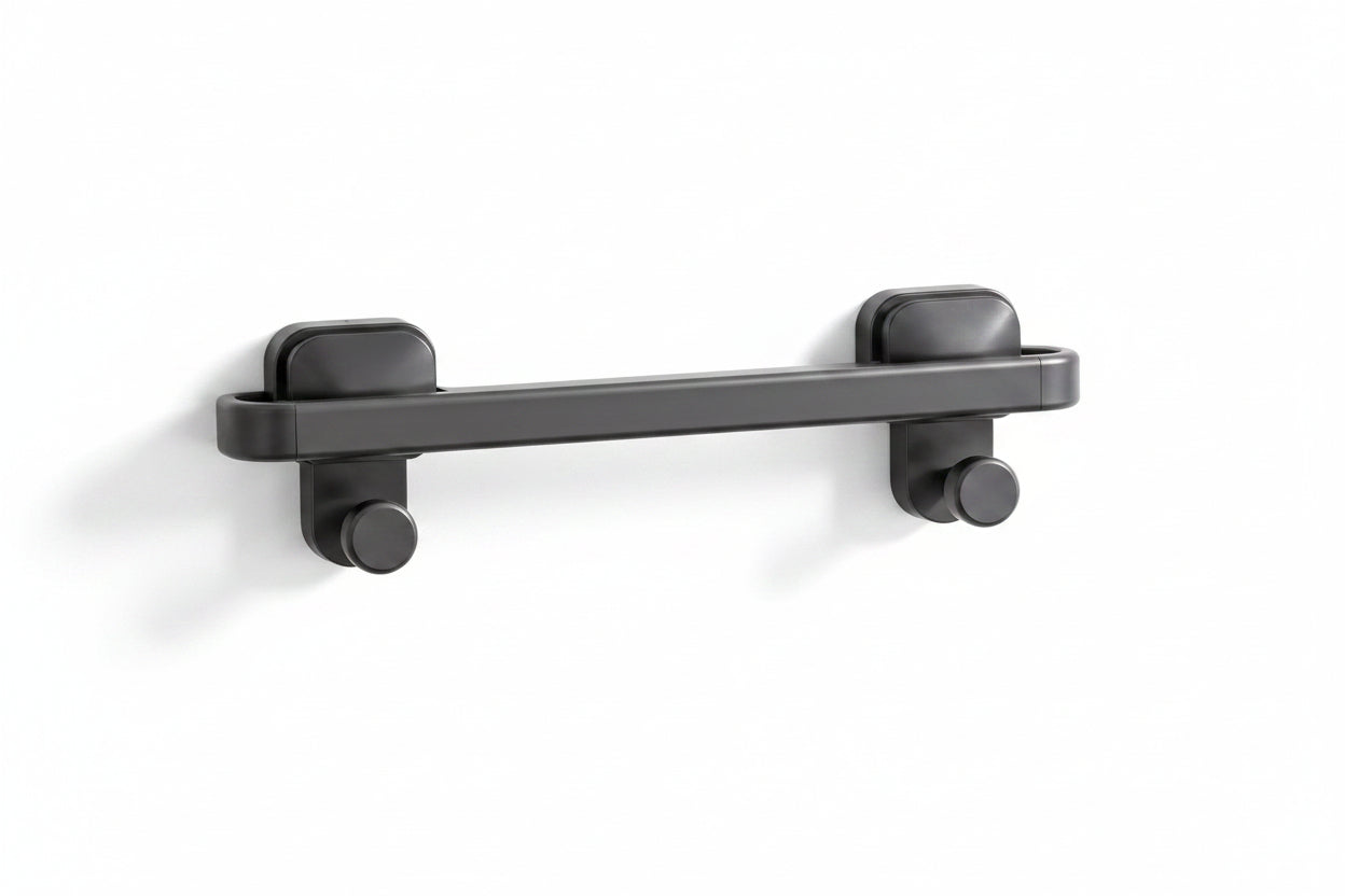 AINEXA Vacuum Suction Aluminium Towel Bar – Matte Grey