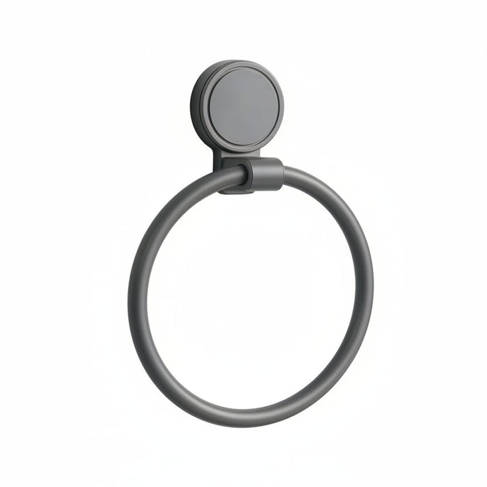 AINEXA Vacuum Suction Aluminium Towel Ring – Matte Grey