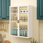 AINEXA 50 cm Wall-Mounted 3-Layer Kitchen Storage Cabinet – White