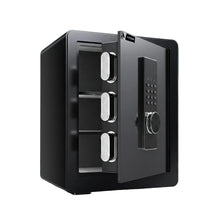 AINEXA Digital Password Safe Locker with Alarm & Adjustable Shelf – Black