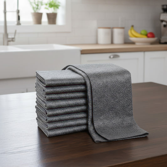 AINEXA 10-Piece Thickened Microfiber Cleaning Cloth Set