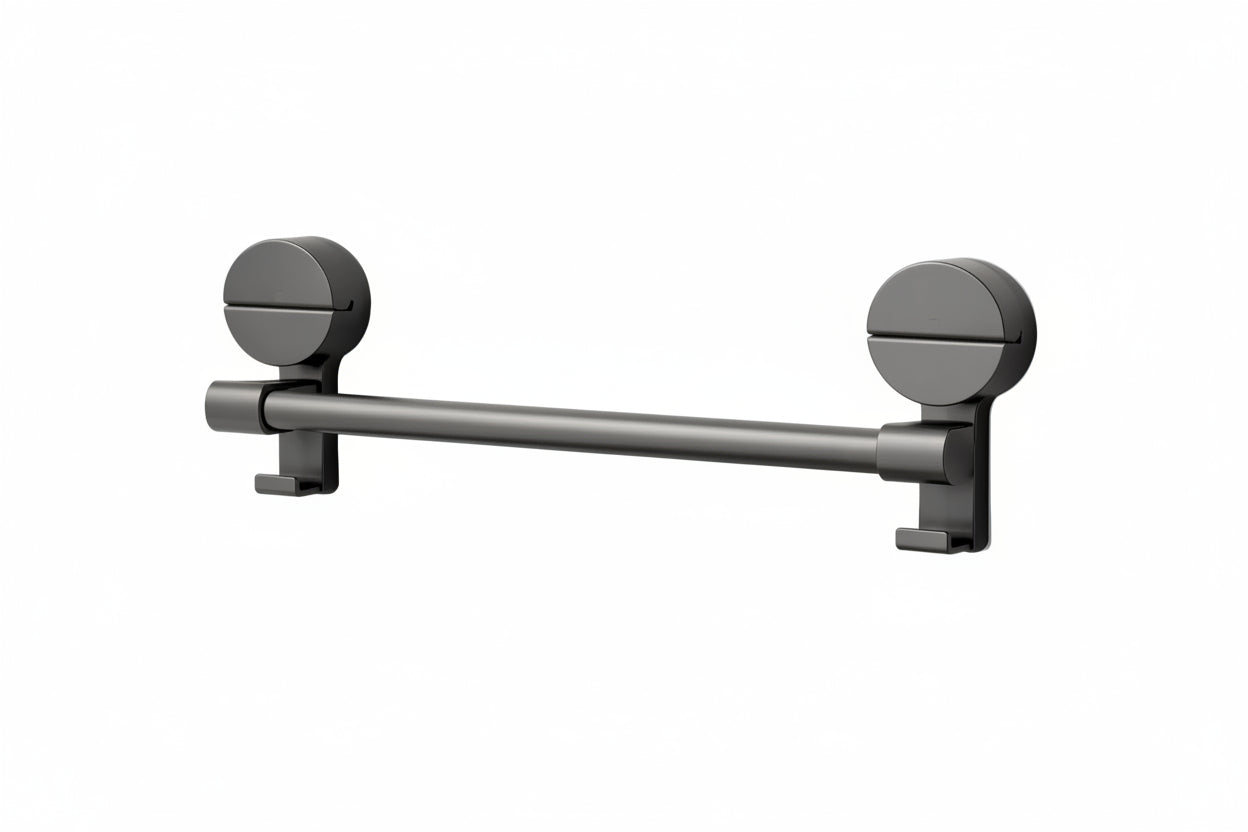 AINEXA Vacuum Suction Aluminium Towel Bar – Matte Grey