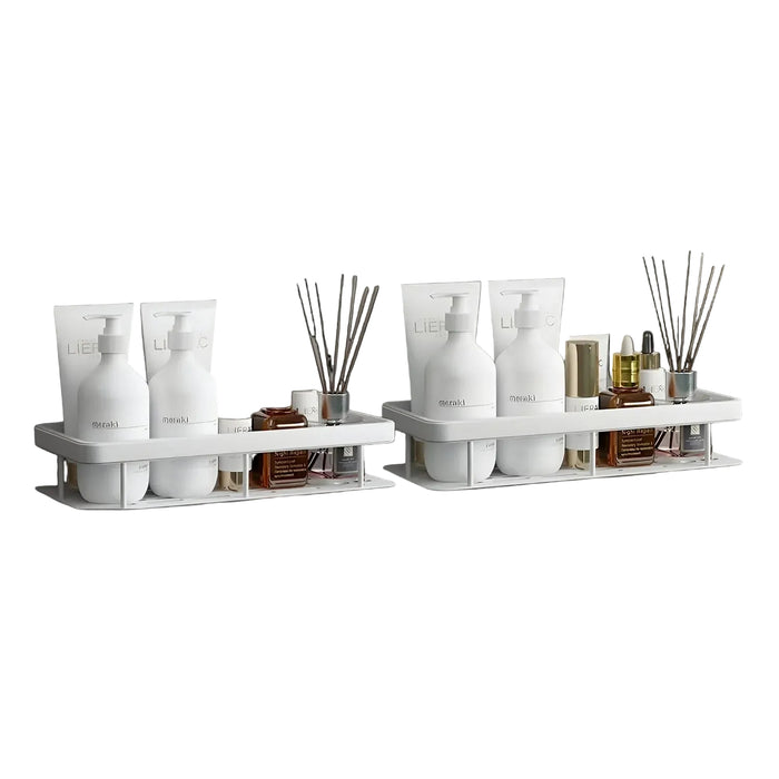 AINEXA 2-Piece Self-Adhesive Bathroom Shelves – Black