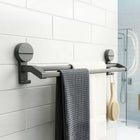AINEXA 24-Inch Suction Double Towel Bar – Matte Grey