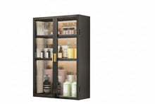 AINEXA 40 cm 3-Layer Wall-Mounted Bathroom Storage Cabinet – Black