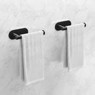 AINEXA 2-Piece Self-Adhesive Aluminium Tissue & Towel Holder – Black