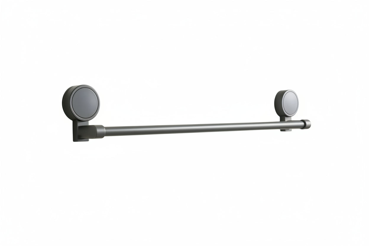 AINEXA Vacuum Suction Aluminium Single Towel Bar – Matte Grey