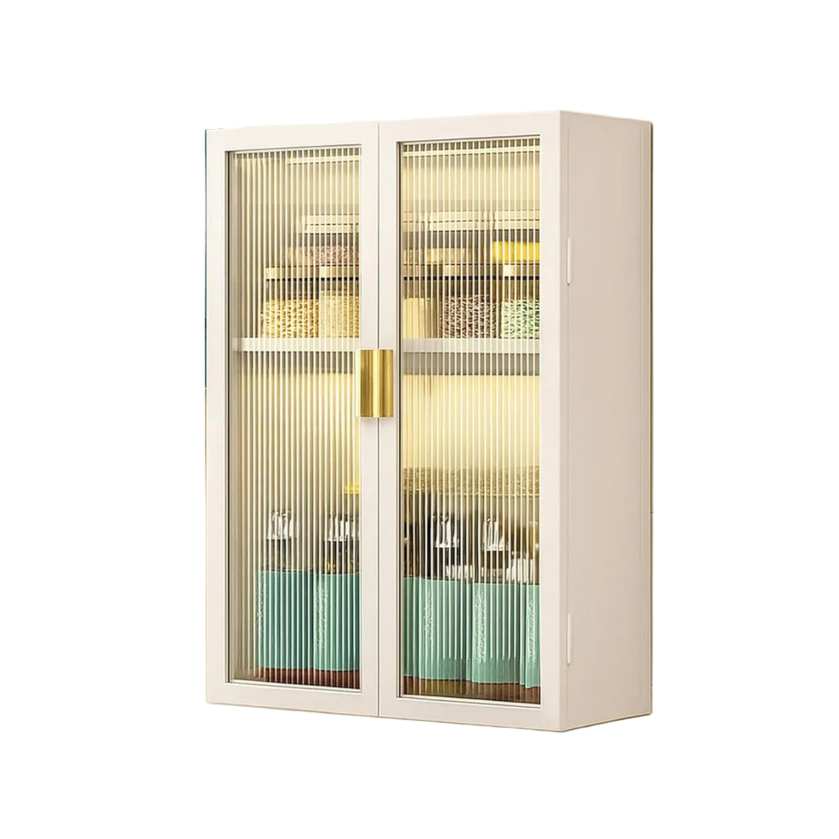 AINEXA 40 cm 2-Layer Wall-Mounted Kitchen Storage Cabinet – White