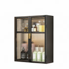 AINEXA 40 cm 2-Layer Wall-Mounted Bathroom Storage Cabinet – Black