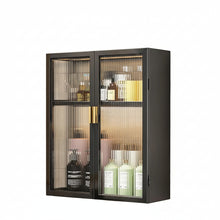 AINEXA 40 cm 2-Layer Wall-Mounted Bathroom Storage Cabinet – Black