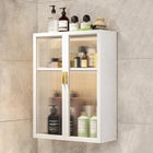 AINEXA 40 cm 2-Layer Wall-Mounted Bathroom Storage Cabinet – White