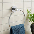 AINEXA Stainless Steel Wall-Mounted Towel Ring – Silver