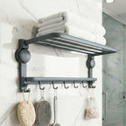 AINEXA Vacuum Suction Aluminium Towel Rack – Matte Grey