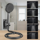 AINEXA Adjustable Wall-Mounted Shower Head Holder – Black