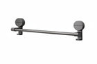 AINEXA Vacuum Suction Aluminium Towel Holder with Hooks – Matte Grey