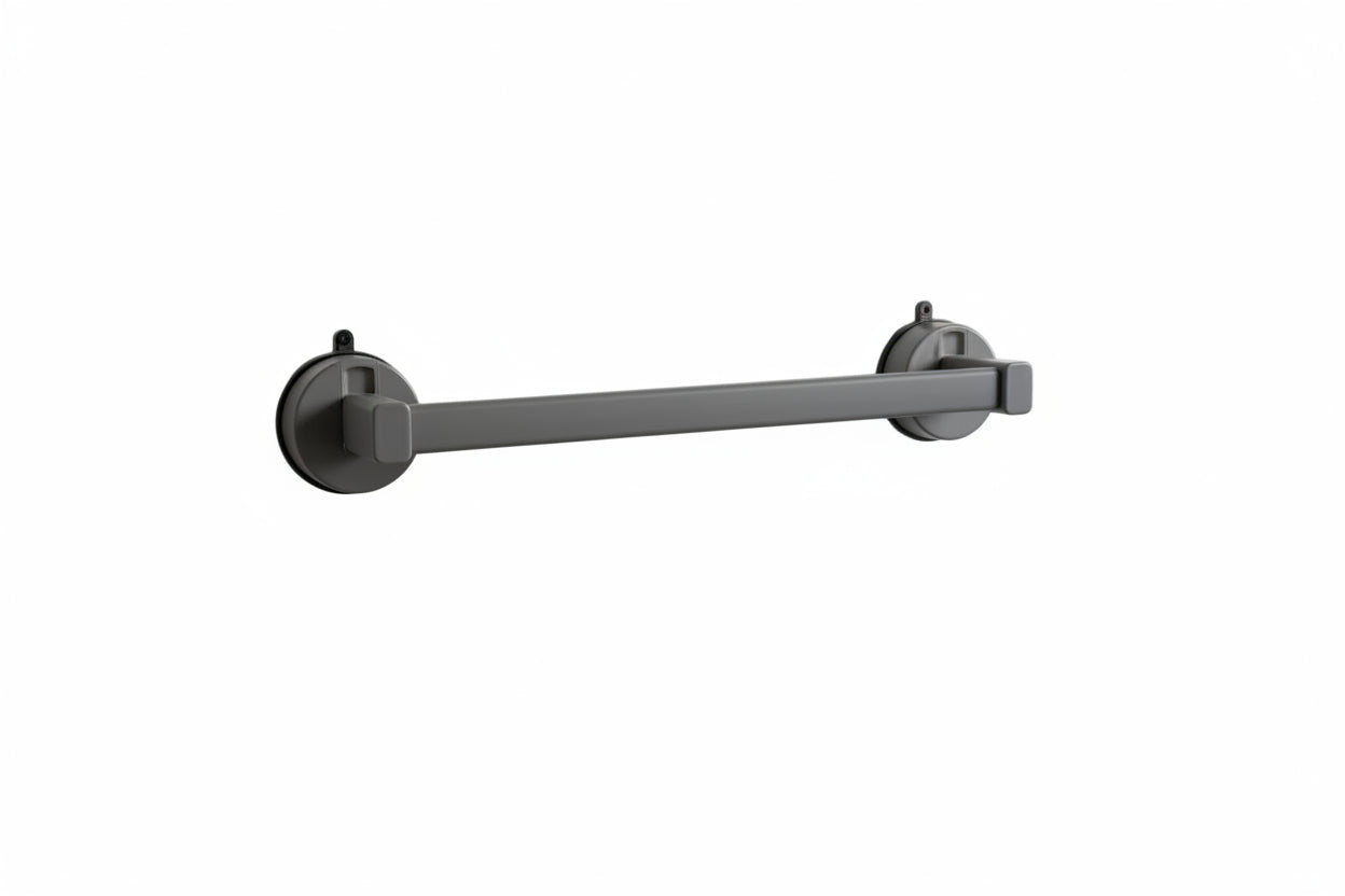 AINEXA Compact Vacuum Suction Aluminium Towel Bar – Matte Grey