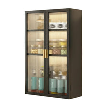 AINEXA 40 cm 3-Layer Wall-Mounted Kitchen Storage Cabinet – Black