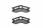 AINEXA 2-Piece Self-Adhesive Carbon Steel Corner Shelves – No Drill
