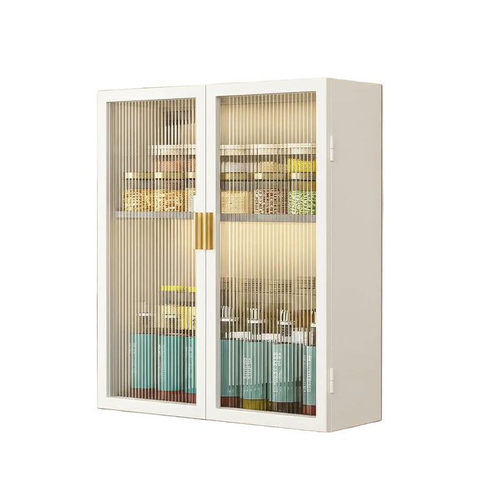AINEXA 50 cm Wall-Mounted 2-Layer Kitchen Storage Cabinet – White