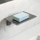 AINEXA Self-Adhesive Aluminium Soap Holder with Drain Tray
