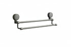 AINEXA Vacuum Suction Aluminium Double Towel Bar – Matte Grey