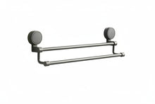 AINEXA Vacuum Suction Aluminium Double Towel Bar – Matte Grey