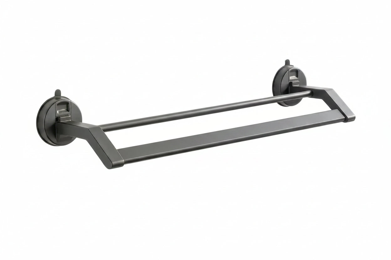 AINEXA Vacuum Suction Aluminium Towel Rack – Matte Grey