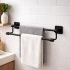 AINEXA 24-Inch Self-Adhesive Aluminium Towel Holder – Matte Black