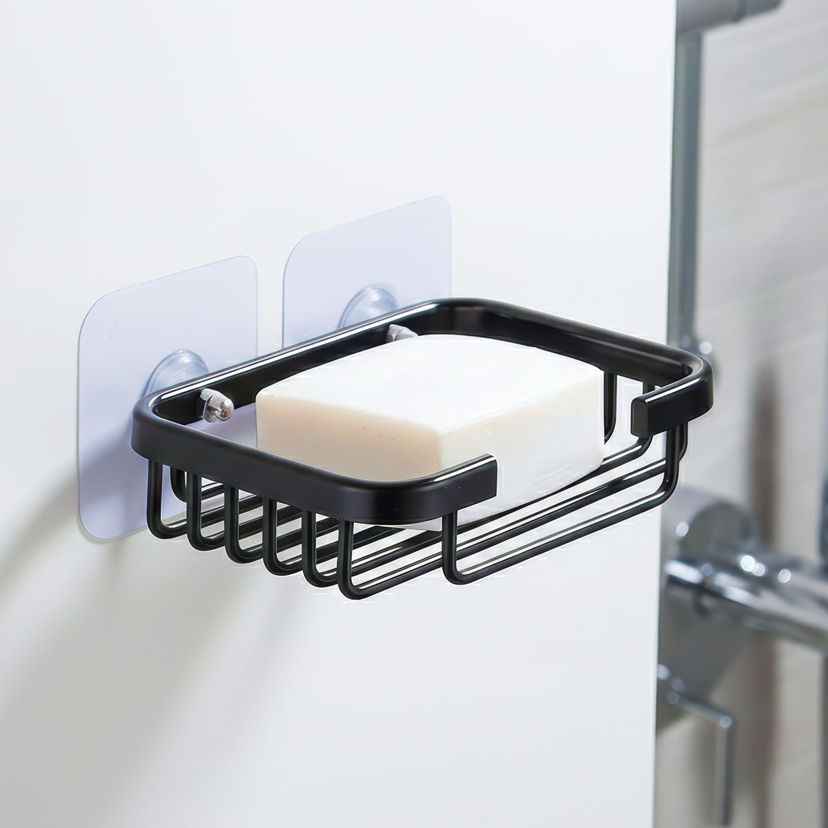 AINEXA Self-Adhesive Wall-Mounted Soap Holder with Drain Tray