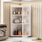 AINEXA 40 cm 3-Layer Corner Kitchen Storage Cabinet with Door – White