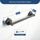 AINEXA Compact Vacuum Suction Aluminium Towel Bar – Matte Grey
