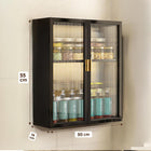 AINEXA 50 cm 2-Layer Wall-Mounted Kitchen Storage Cabinet – Black