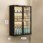 AINEXA 50 cm Wall-Mounted 3-Layer Kitchen Storage Cabinet – Black