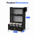 AINEXA 2-Layer Kitchen Storage Cabinet with Drawer & 4 Storage Boxes – Black