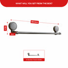 AINEXA Vacuum Suction Aluminium Single Towel Bar – Matte Grey