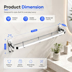 AINEXA 24-Inch Foldable Stainless Steel Towel Rack with Hooks – Chrome