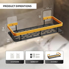 AINEXA 2-Piece Self-Adhesive Aluminium Bathroom Shelves – Gold