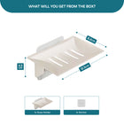 AINEXA Self-Adhesive Wall-Mounted Soap Holder with Drain Tray