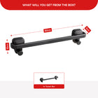 AINEXA Vacuum Suction Aluminium Towel Bar – Matte Grey