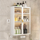 AINEXA 50 cm 3-Layer Wall-Mounted Bathroom Storage Cabinet – White