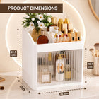 AINEXA 2-Layer Cosmetic & Makeup Organiser with Drawers – White