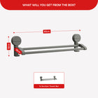 AINEXA 24-Inch Suction Double Towel Bar – Matte Grey