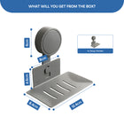 AINEXA Vacuum Suction Wall-Mounted Soap Holder – Grey