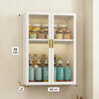 AINEXA 40 cm 2-Layer Wall-Mounted Kitchen Storage Cabinet – White