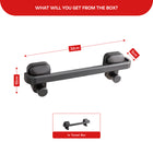 AINEXA Vacuum Suction Aluminium Towel Bar – Matte Grey