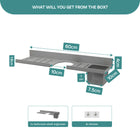 AINEXA Aluminium Floating Wall Shelf – Modern Space-Saving Organiser