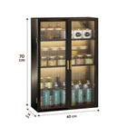 AINEXA 40 cm 3-Layer Wall-Mounted Kitchen Storage Cabinet – Black