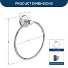 AINEXA Stainless Steel Wall-Mounted Towel Ring – Silver