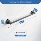 AINEXA Vacuum Suction Aluminium Towel Bar – Matte Grey