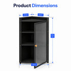 AINEXA 40 cm 3-Layer Bathroom Corner Cabinet with Door – Black
